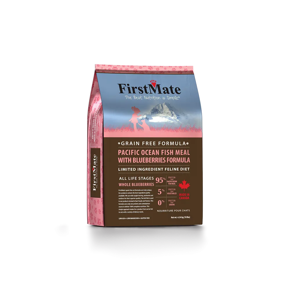 FirstMate Cat Grain Free Pacific Ocean Fish With Blueberries Formula 10lb