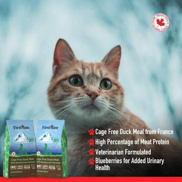 FirstMate LID Duck Meal & Blueberries Formula Dry Cat Food, 3.96lb