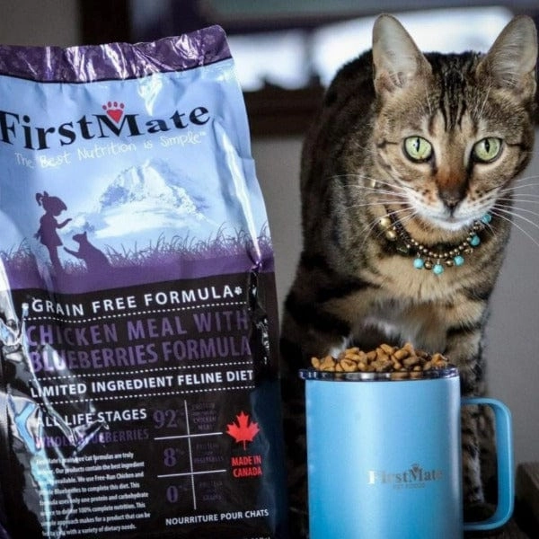 FirstMate LID Chicken Meal & Blueberries Formula Dry Cat Food, 3.96lb