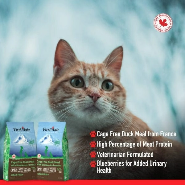 FirstMate LID Duck Meal & Blueberries Formula Dry Cat Food, 3.96lb