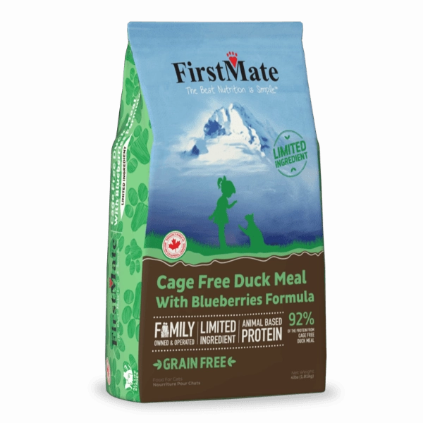 FirstMate LID Duck Meal & Blueberries Formula Dry Cat Food, 3.96lb
