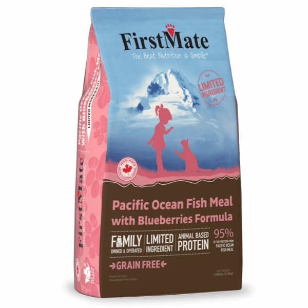 FirstMate LID Ocean Fish Meal & Blueberries Formula Dry Cat Food, 3.96lb