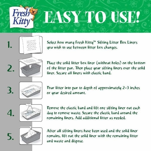 Fresh Kitty Jumbo Sifting Litter Box Liners