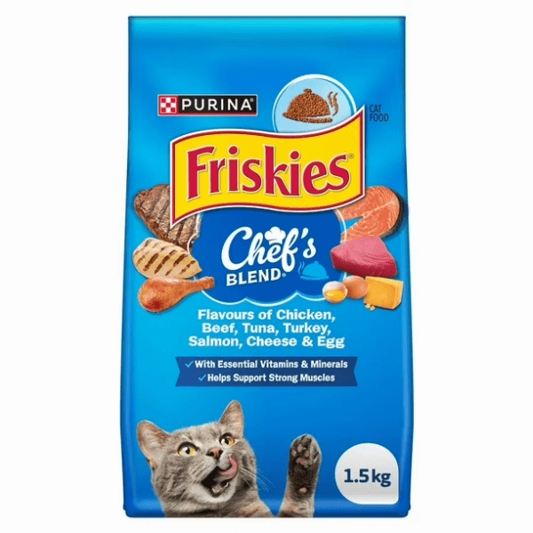 Friskies Chef's Blend Dry Cat Food, 1.5kg