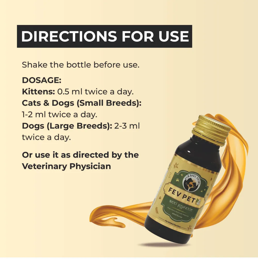 FurBall Story Fever, Cough & Cold Relief Syrup for Dogs and Cats