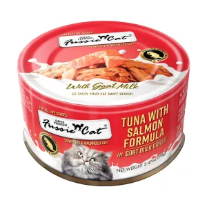 Fussie Cat Goat Milk Tuna with Salmon in Gravy 70g