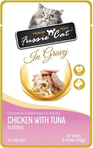 Fussie Cat Premium Pouch Chicken with Tuna in Gravy Cat Food