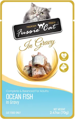 Fussie Cat Premium Pouch Ocean Fish in Gravy Cat Food