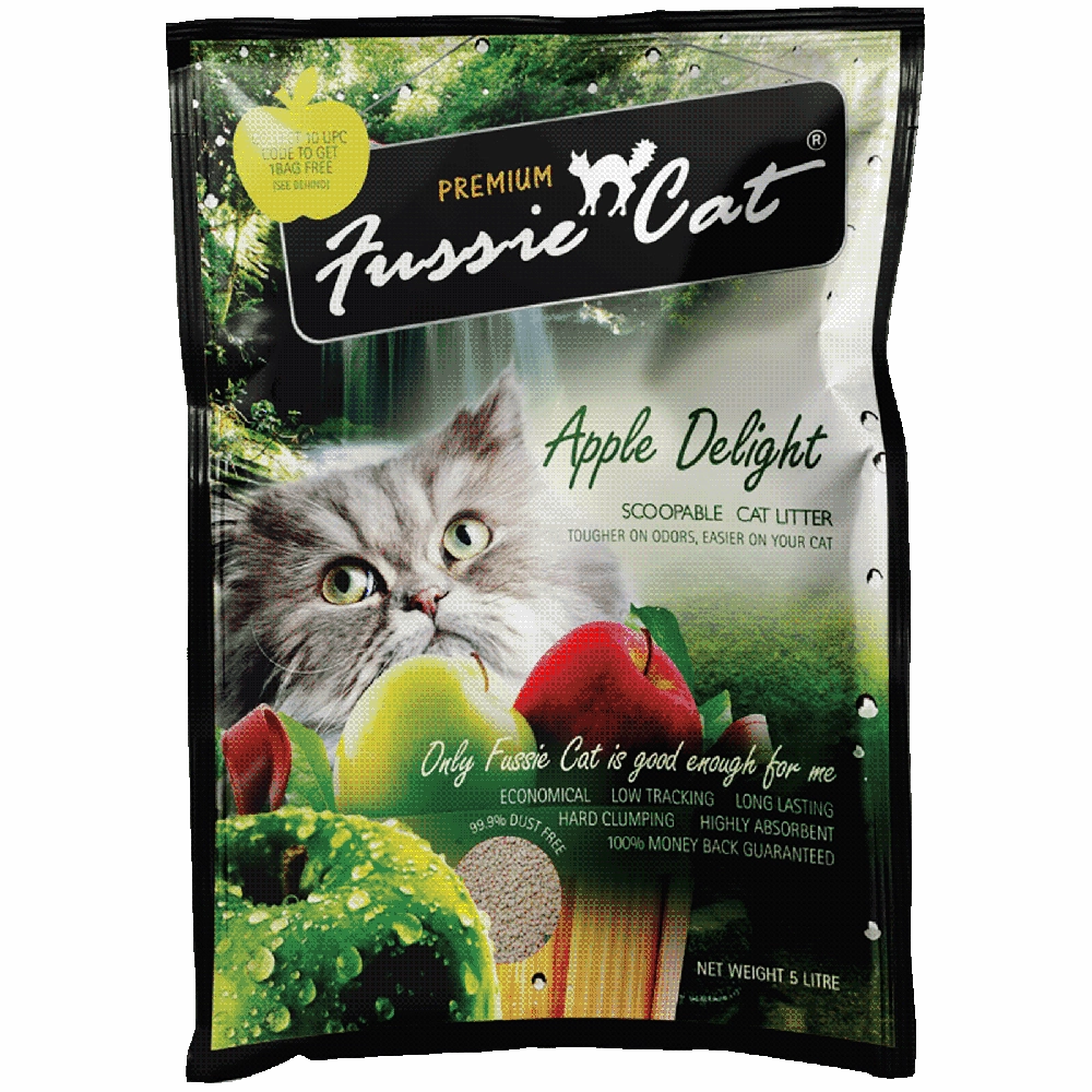 Fussie Cat Bentonite Litter Apple Delight 10L