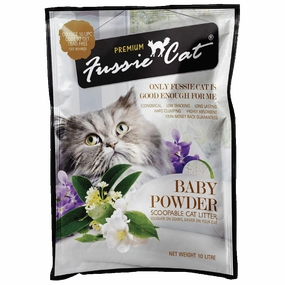 Fussie Cat Bentonite Litter Baby Powder 10L