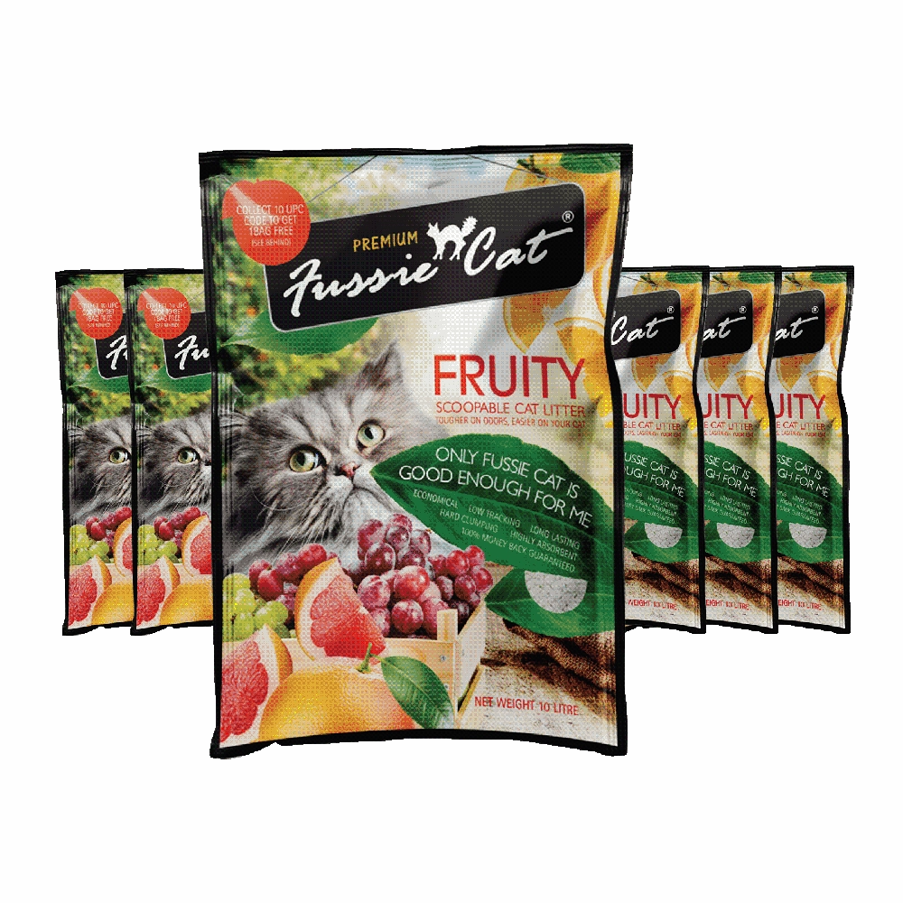 Fussie Cat Bentonite Litter Fruity 10L