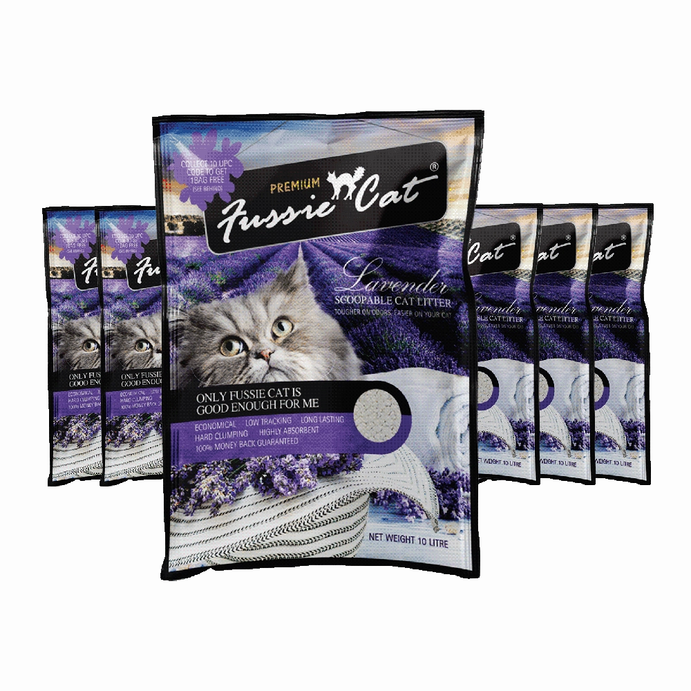 Fussie Cat Bentonite Litter Lavender 10L