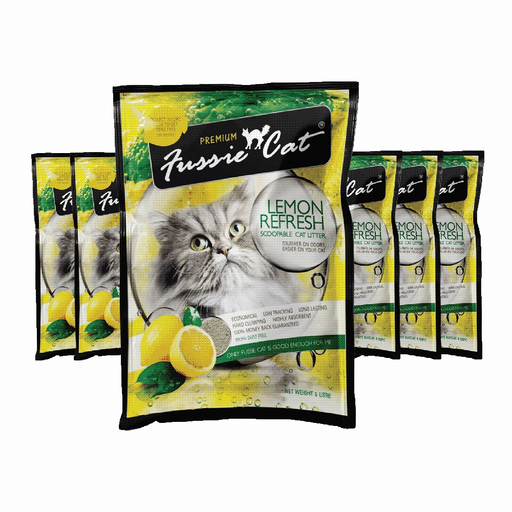 Fussie Cat Bentonite Litter Lemon Refresh 10L