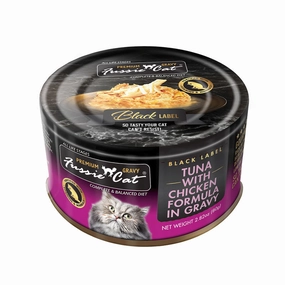 FUSSIE CAT Black Label Tuna with Chicken in Gravy for Cats