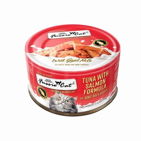 FUSSIE CAT Tuna with Salmon Formula in Goat Milk Gravy for Cats