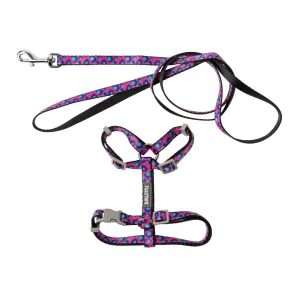 FuzzYard Cat Walking Set - Wild One Bubblegum