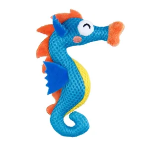 Gigwi Cat Toy Dental Mesh Catnip Sea Horse Blue