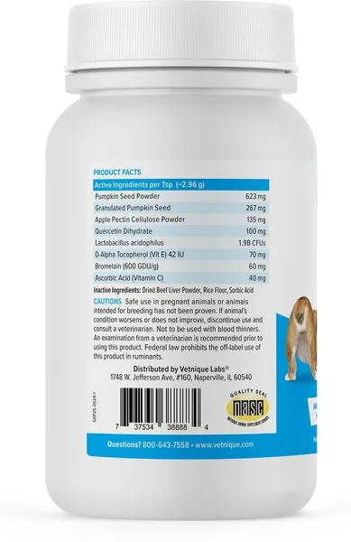 Glandex Anal Gland Powder Supplement Beef Liver Flavor for Dogs & Cats