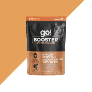 Go! Solutions Booster Immune Health Minced Chicken   Salmon with Gravy Wet Cat Food