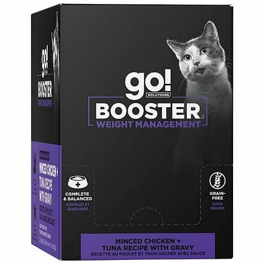 Go! Solutions Booster Weight Management Minced Chicken   Tuna with Gravy Wet Cat Food