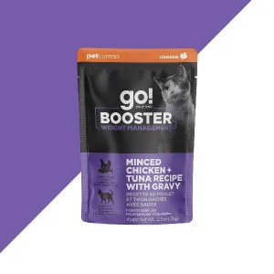 Go! Solutions Booster Weight Management Minced Chicken   Tuna with Gravy Wet Cat Food