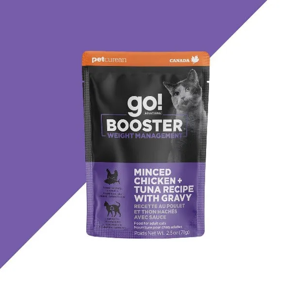 Go! Solutions Booster Weight Management Minced Chicken   Tuna with Gravy Wet Cat Food