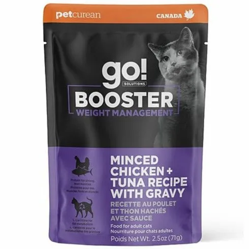 Go! Solutions Booster Weight Management Minced Chicken   Tuna with Gravy Wet Cat Food
