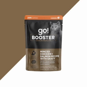 Go! Solutions Booster Brain Health Minced Chicken   Salmon with Gravy Wet Cat Food