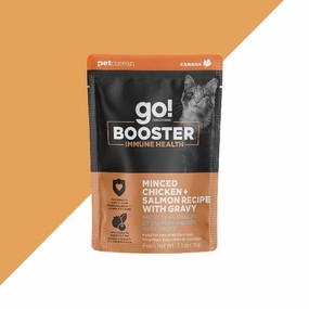 Go! Solutions Booster Immune Health Minced Chicken   Salmon with Gravy Wet Cat Food