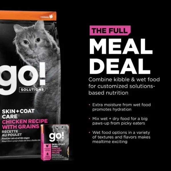 Go! Solutions Skin & Coat Care Chicken Recipe with Grains Dry Cat Food