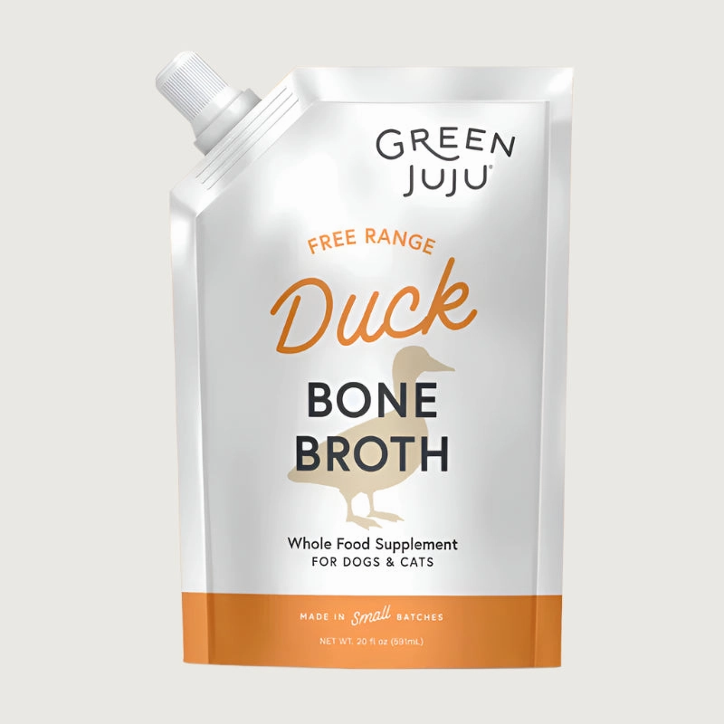 GREEN JUJU Frozen Duck Bone Broth for Dogs & Cats