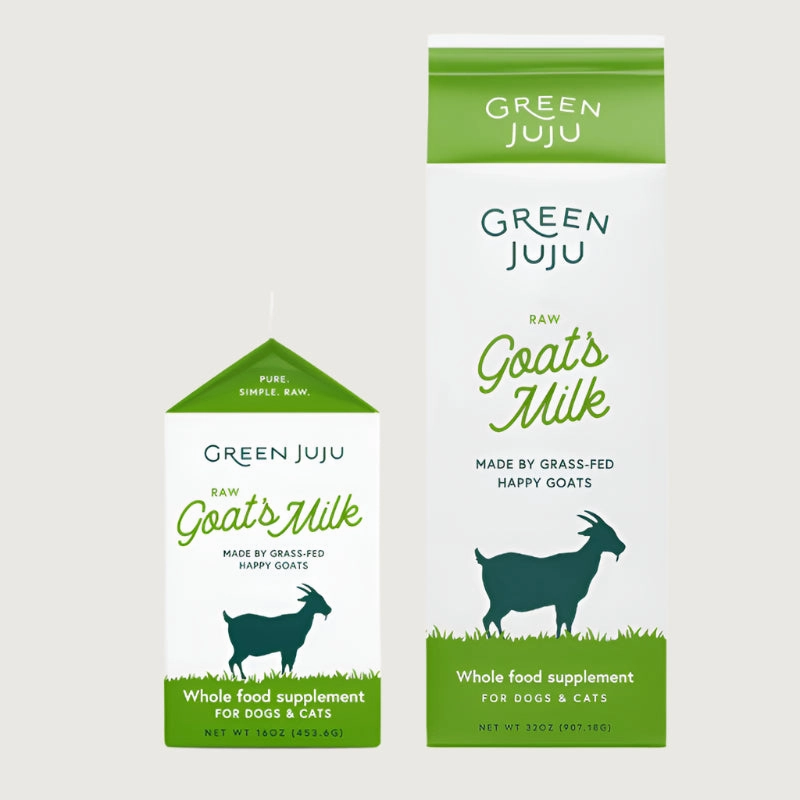 GREEN JUJU Frozen Raw Goat Milk for Dogs and Cats