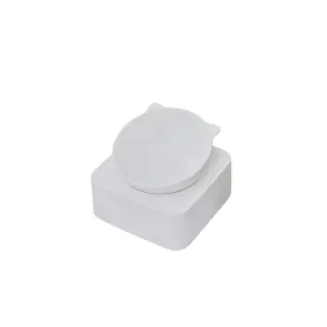 Hartley Cat-eared Oblique Ceramic Bowl with Square Base M (Bowl D14xH5cm, Base L16xH6.5cm)