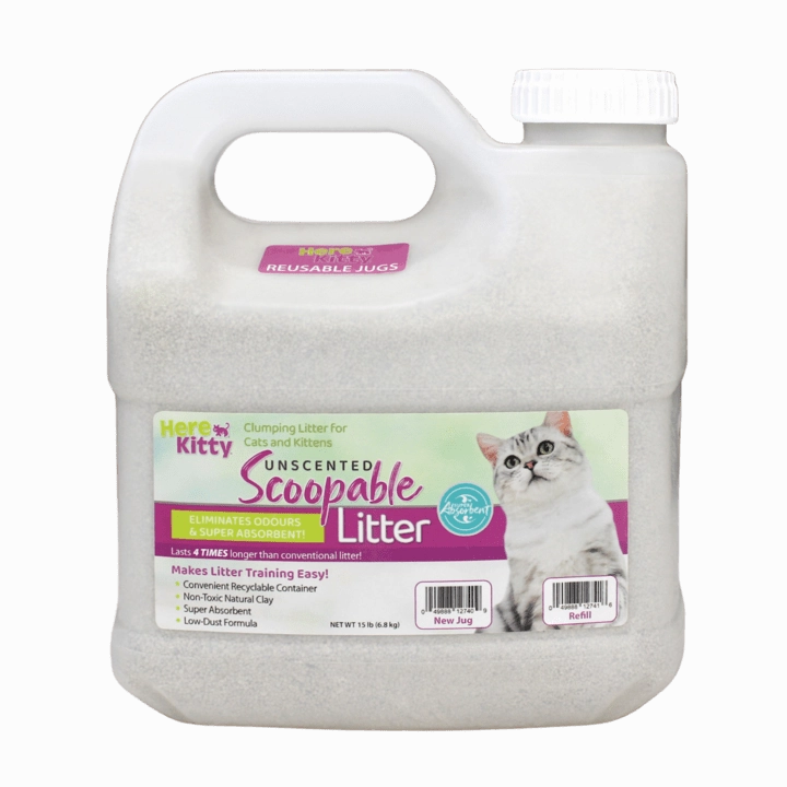 Here Kitty Unscented Clumping Litter, 6.8kg