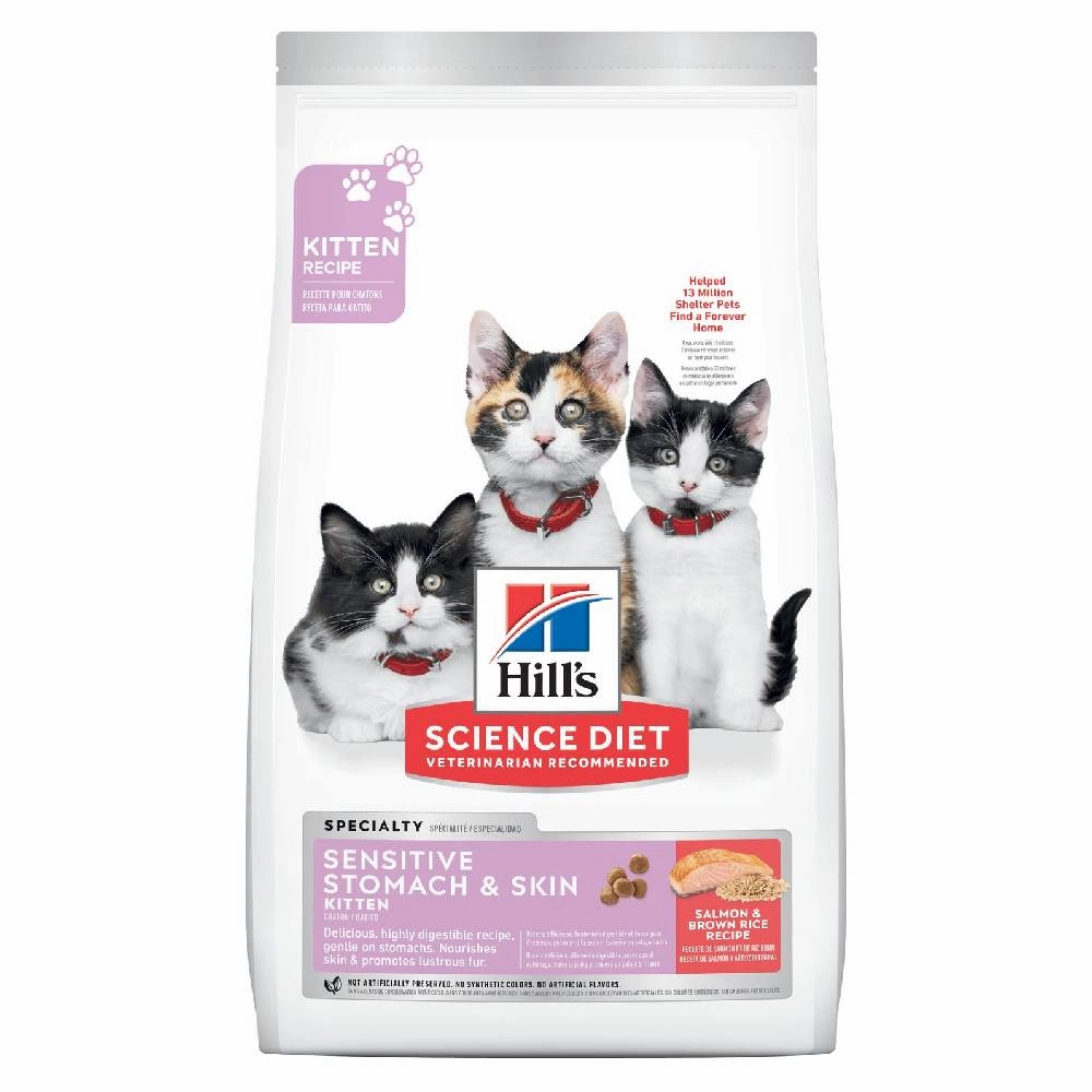 Hill's Science Diet Feline Kitten Sensitive Stomach & Skin Salmon & Rice 3.5lb