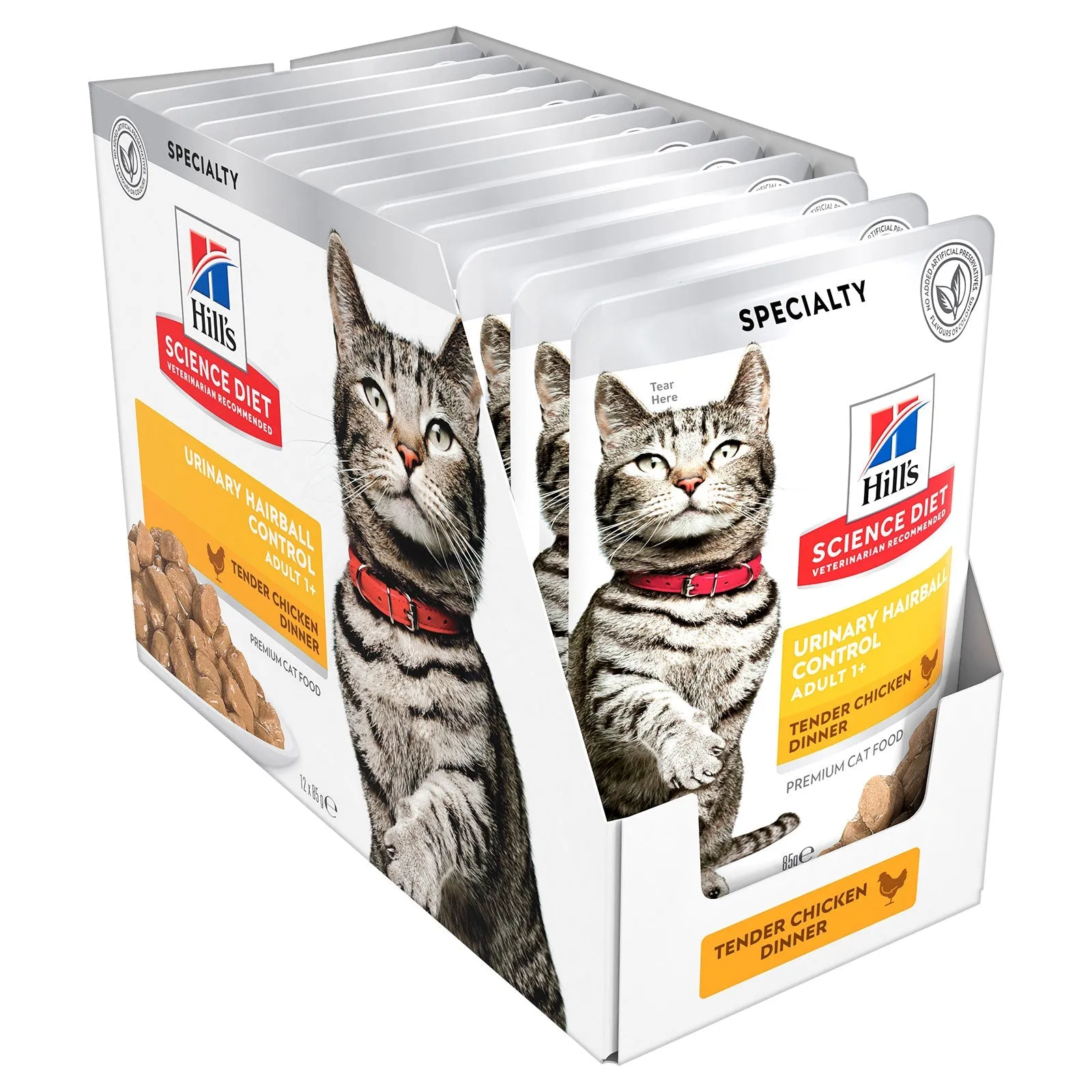 Hill's Science Diet Cat Food Pouch Adult Urinary Hairball Control Chicken