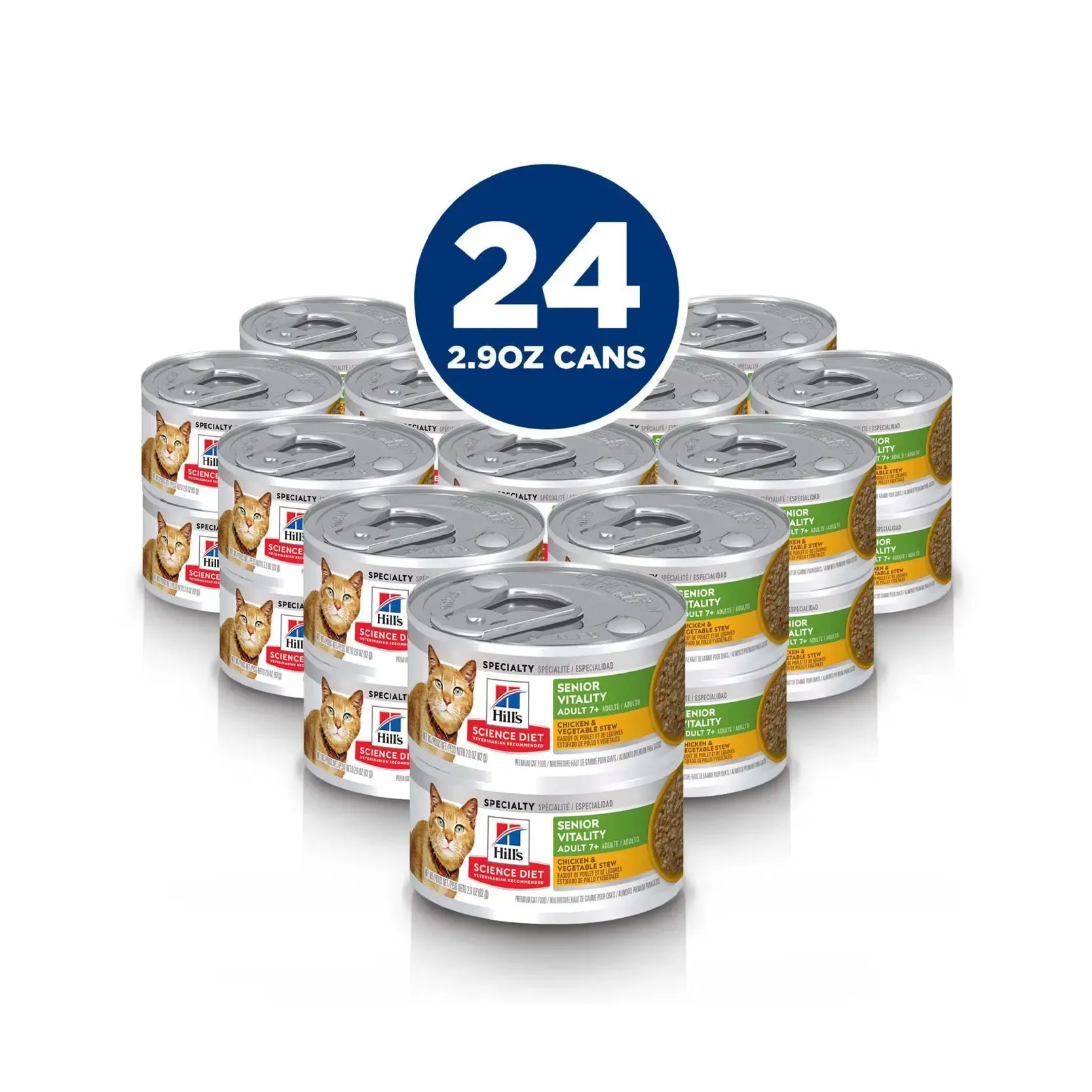Hill's Science Diet - Feline Adult 7  Senior Vitality Chicken & Vegetable Stew 2.9oz