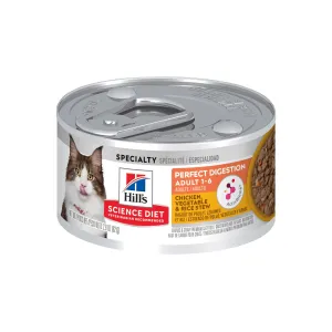 Hill's Science Diet - Feline Adult Perfect Digestion Chicken, Vegetable & Rice Stew 2.9oz