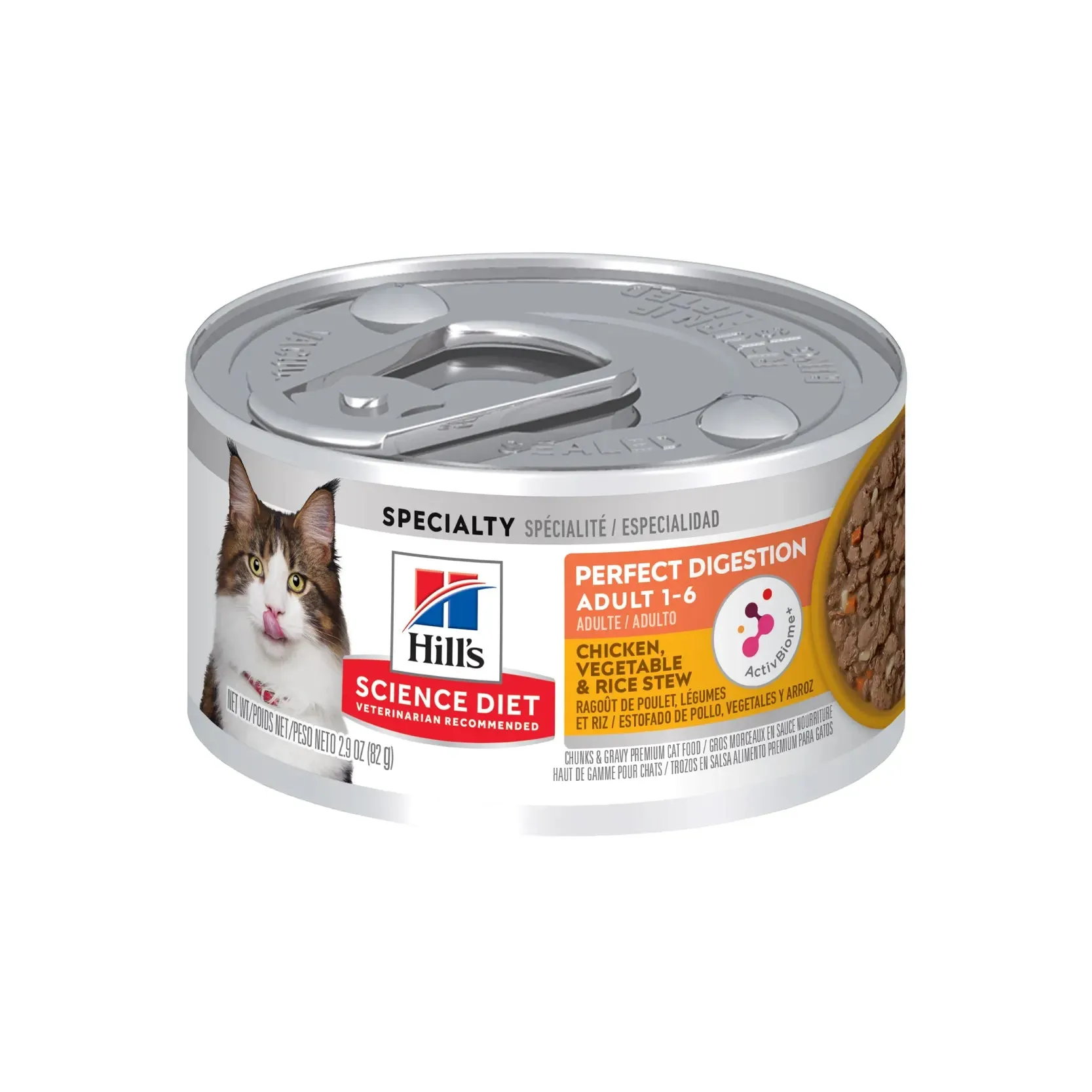 Hill's Science Diet - Feline Adult Perfect Digestion Chicken, Vegetable & Rice Stew 2.9oz