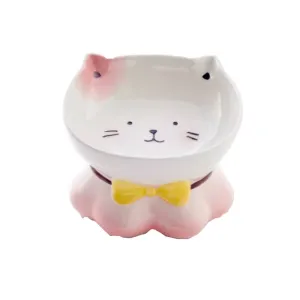 Hocc Fortune Cat Ceramic Raised Bowl L15.5cm x H14cm