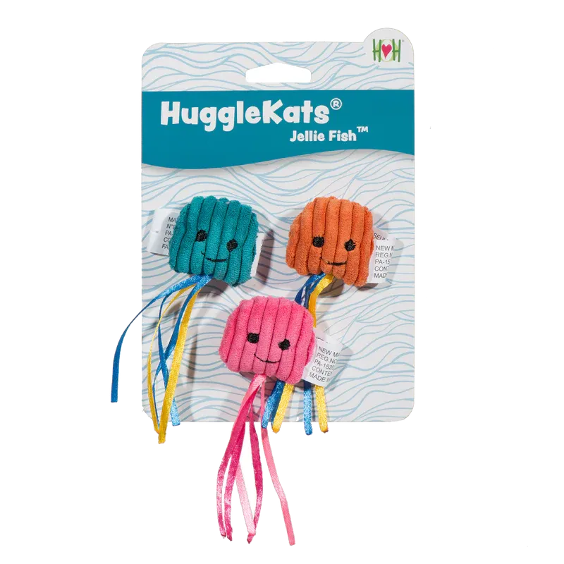 HuggleKats Jellie Fish 3 pk Cat Toy