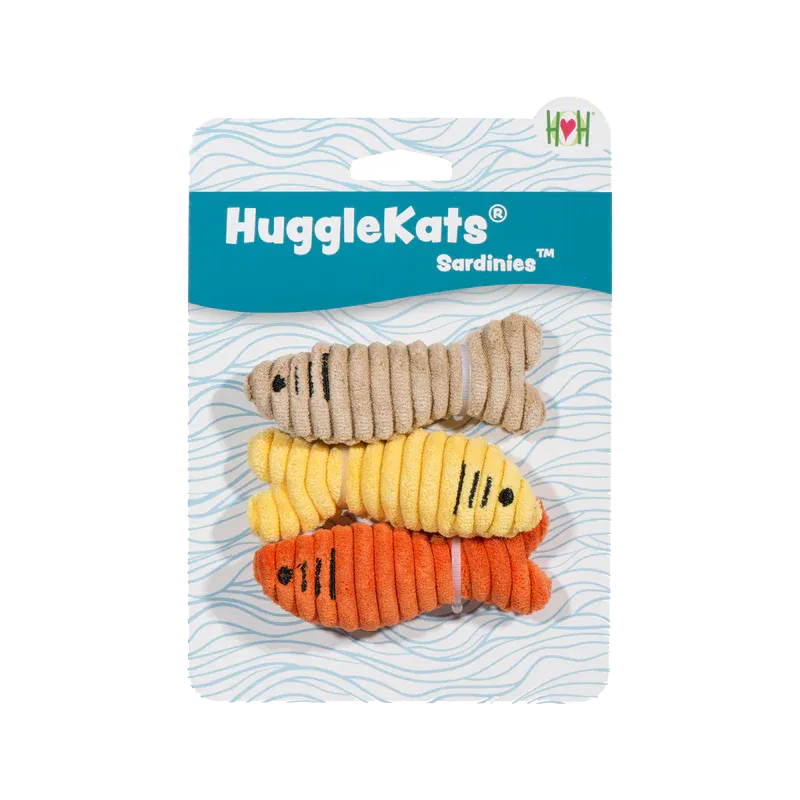 HuggleKats Sardinies 3pk Cat Toy