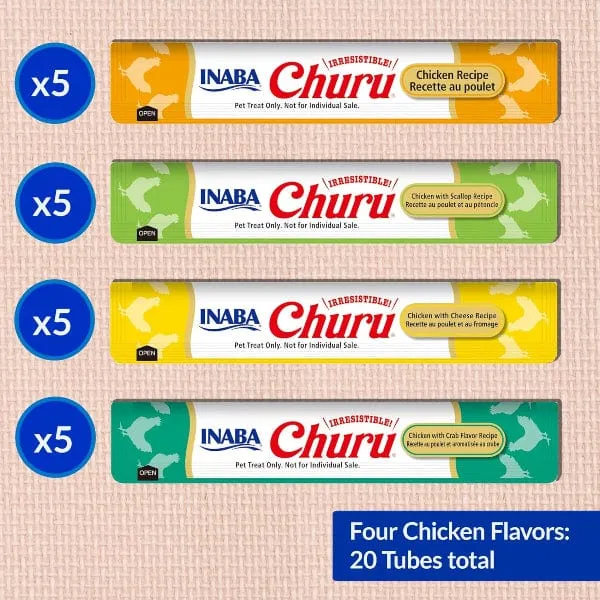 Inaba Churu Chicken Recipe Creamy Pure Cat Treat Variety Box