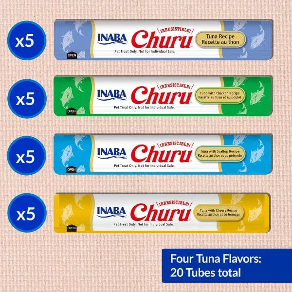 Inaba Churu Tuna Recipe Creamy Pure Cat Treat Variety Box