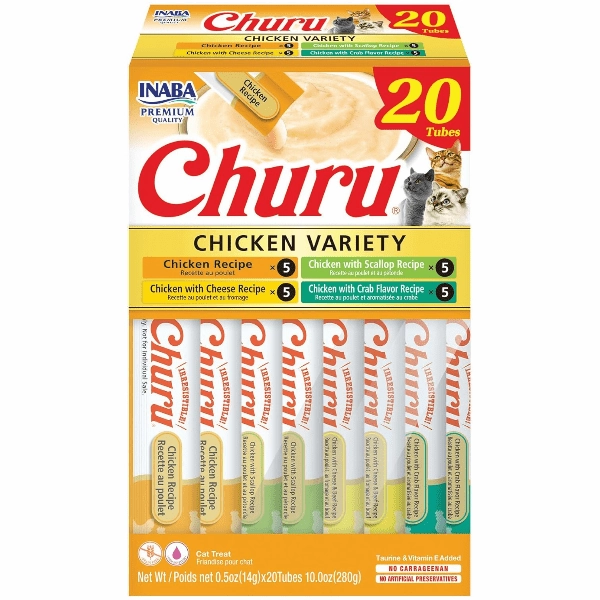 Inaba Churu Chicken Recipe Creamy Pure Cat Treat Variety Box
