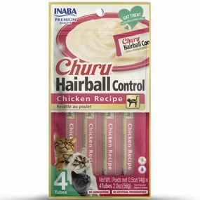 Inaba Churu Hairball Control Chicken Recipe Creamy Pure Cat Treat
