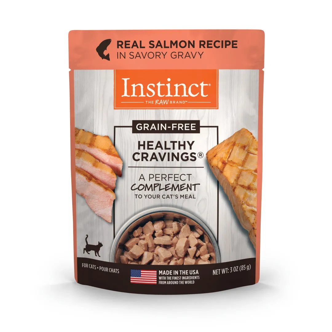 Instinct The Raw Brand Cat Pouch Healthy Cravings Grain-Free Real Salmon 3oz (EXPIRY 5 JUL 2025)