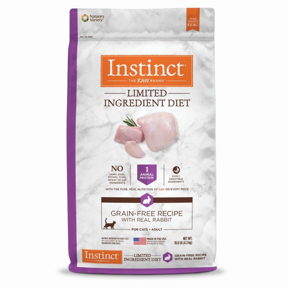 Instinct The Raw Brand Cat Limited Ingredient Diet Grain-Free Recipe with Real Rabbit 10lb