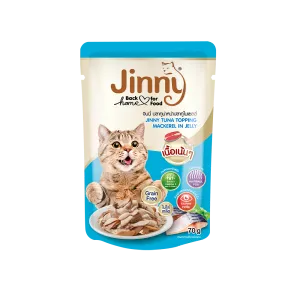 Jinny Cat Tuna In Jelly Topping Mackerel 70g