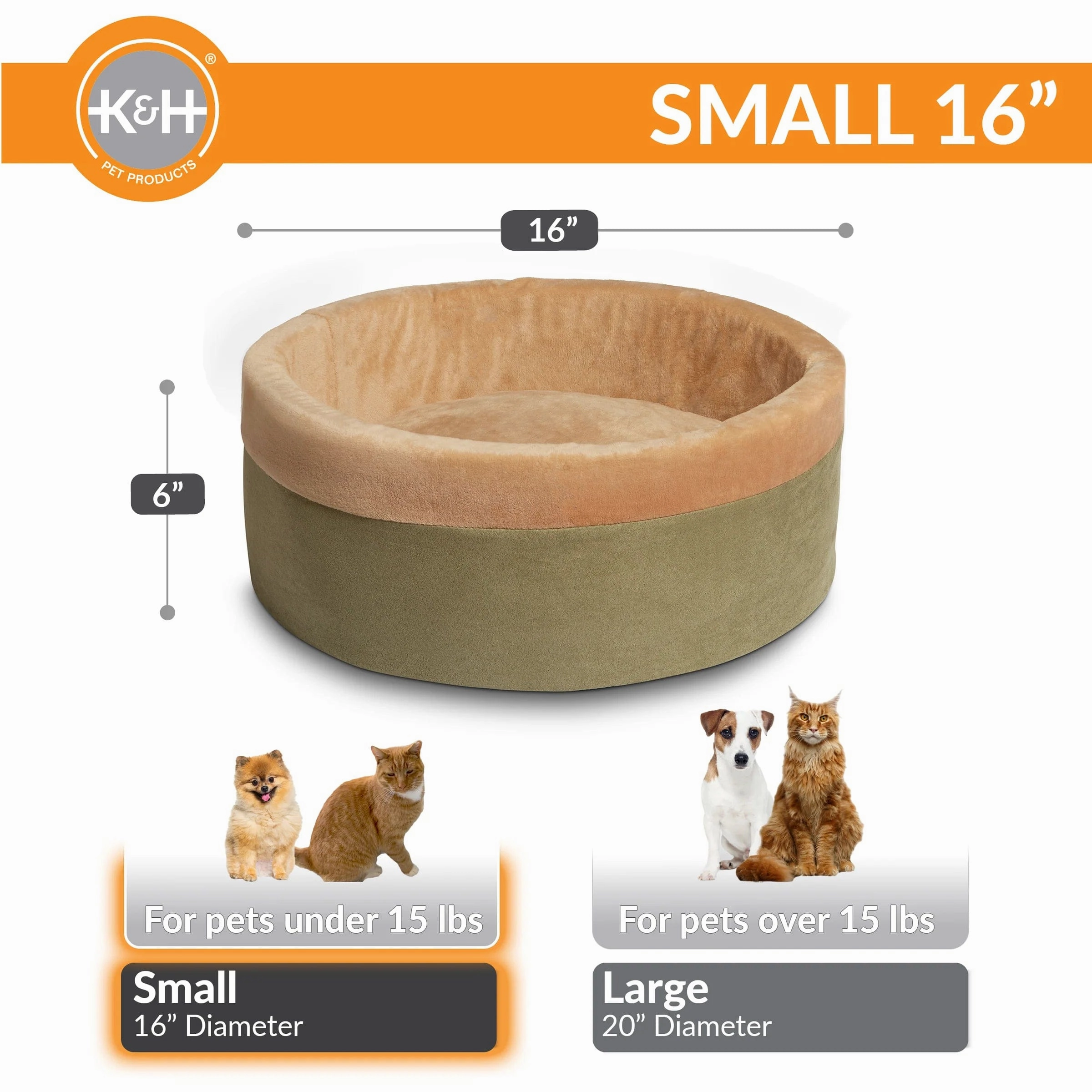 K&H Thermo-Kitty Heated Cat Bed; available in 2 sizes
